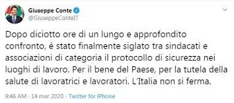 Protocollo d’intesa tra Confederazioni datoriali e OO.SS. per il contrasto e il contenimento della diffusione del virus Covid-19 negli ambienti di lavoro