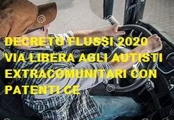 Decreto “Flussi” 2020. Spazio riservato per l’arrivo di autisti extracomunitari con patenti CE