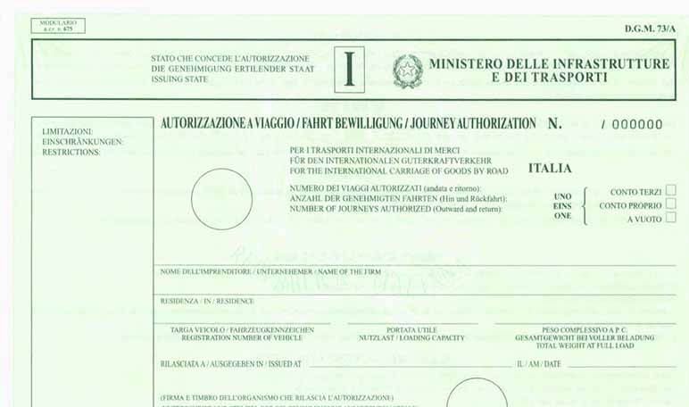Validità delle autorizzazioni internazionali al trasporto di merci dell’anno 2020
