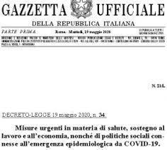 Il D.L. 34/2020 “Rilancio” pubblicato finalmente in G.U.: 266 articoli e oltre 200 pagine di testi per far ripartire, speriamo, l’Italia