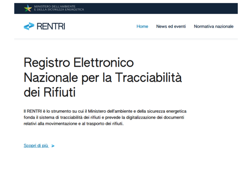 RENTRI: pubblicato il calendario del nuovo ciclo formativo per il 2026