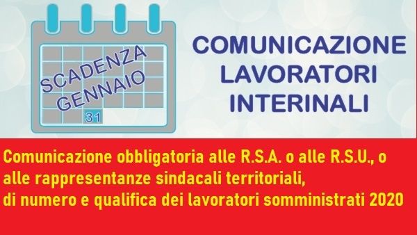 Comunicazione annuale dei lavoratori somministrati