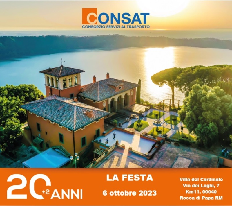 20+2 Anni di CONSAT, venerdì 6 ottobre 2023 proseguono i festeggiamenti con la cena sociale