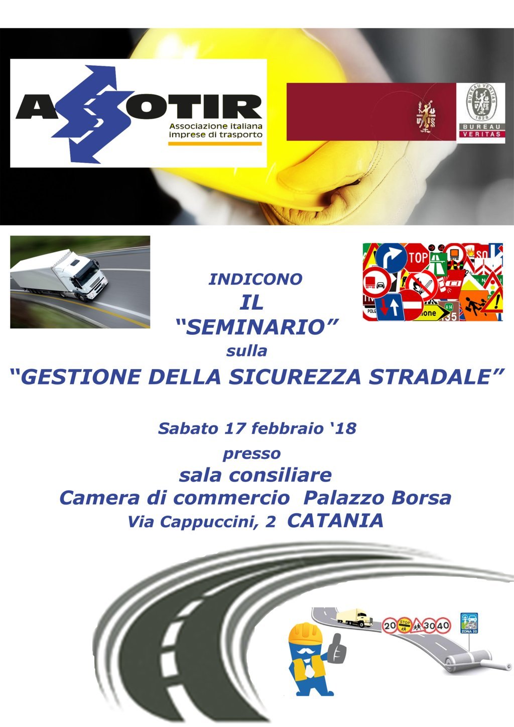 Assotir Sicilia: a Catania il prossimo 17 febbraio 2018 Seminario sulla “Gestione della Sicurezza Stradale”