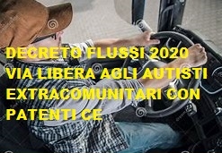 Decreto “Flussi” 2020. Spazio riservato per l’arrivo di autisti extracomunitari con patenti CE